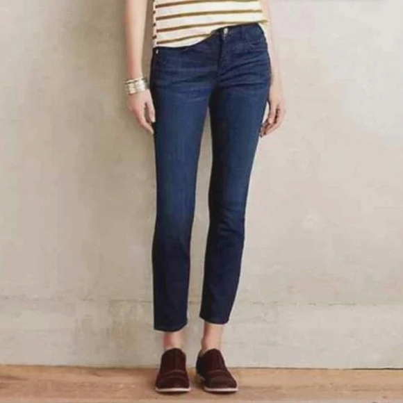 Anthropologie Pilcro Stet Slim Ankle Jean in Medium Wash Size 28 - Picture 4 of 14